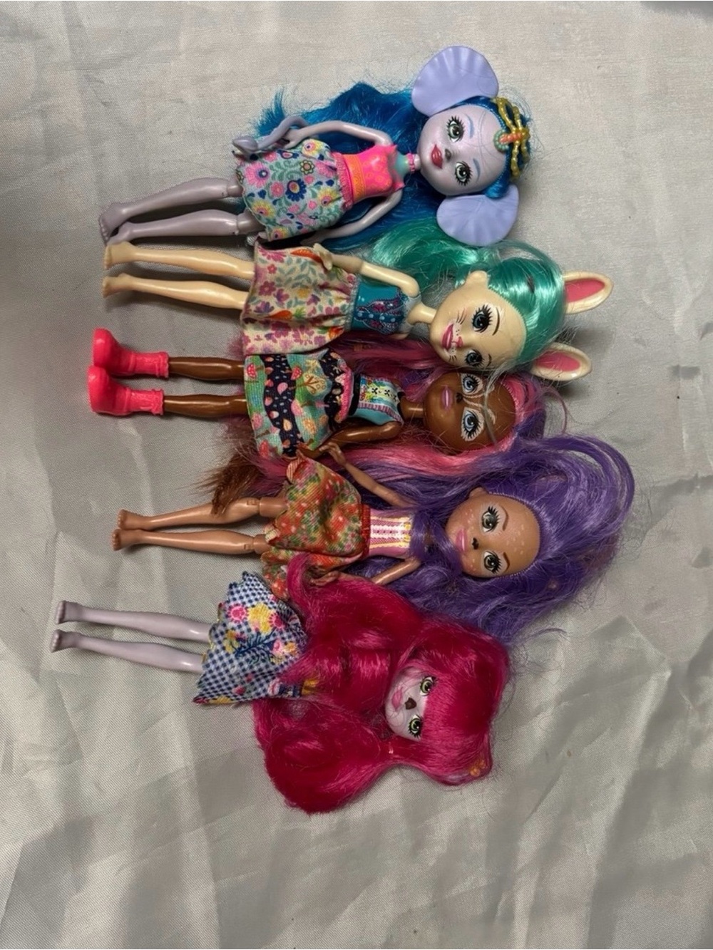 Lot of 5 Enchantimals Woodland Animal Dolls